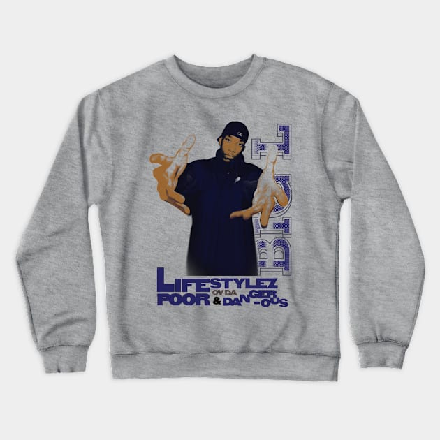 Bootleg Retro Big L Graphic Crewneck Sweatshirt by dopelope